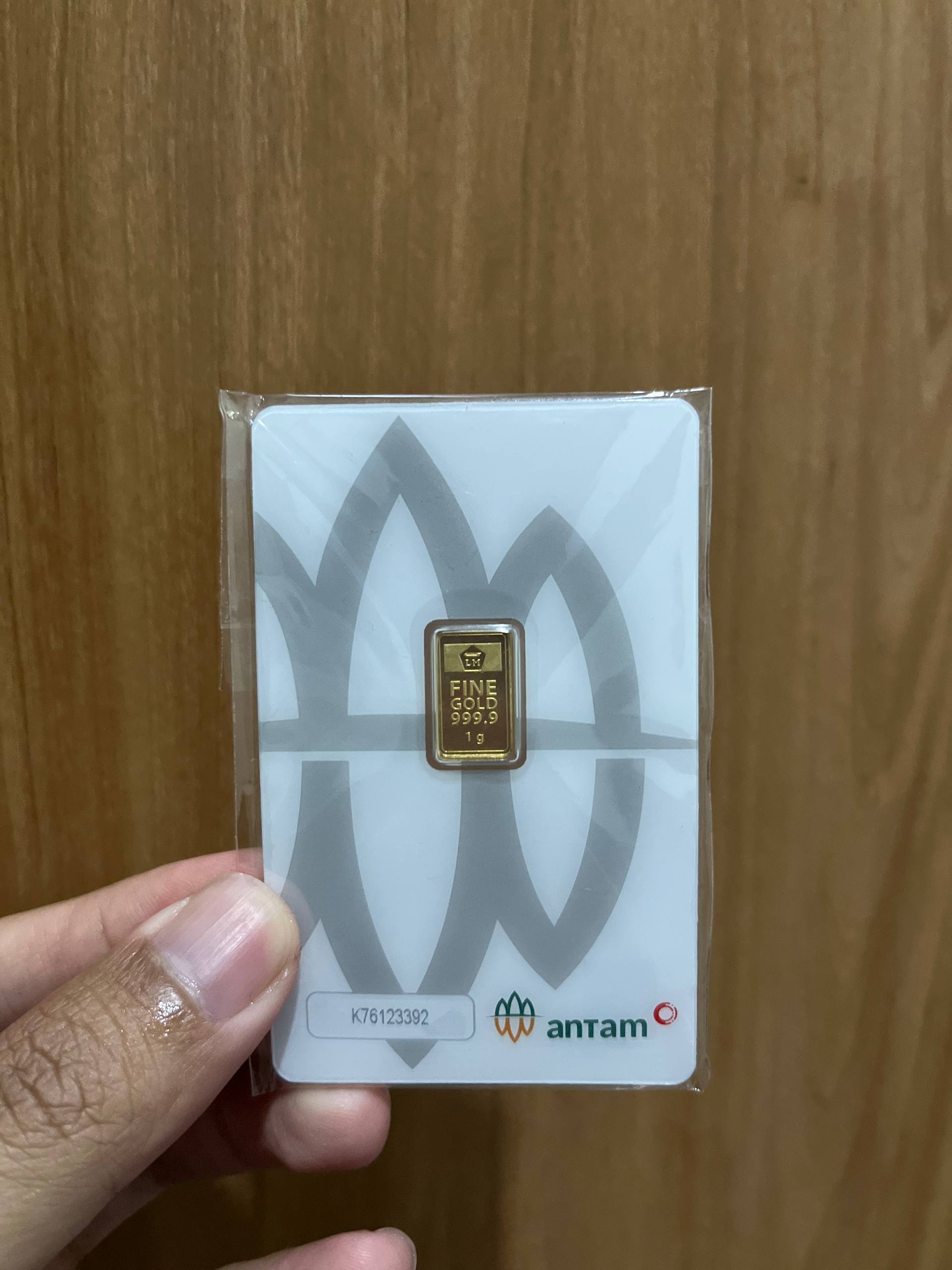 Foto Asli Emas Batangan Antam 1 Gram Certicard